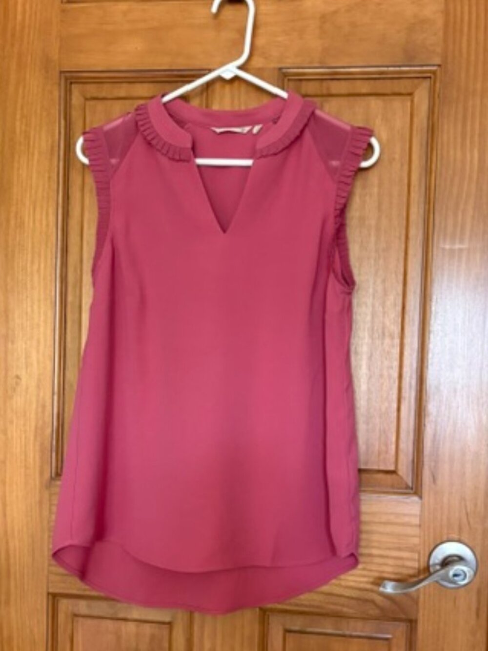 Soft Surroundings pleat trimmed blouse